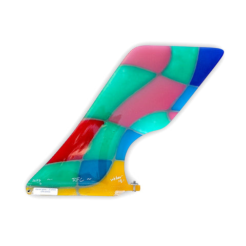 Stained Glass Large Hatchet Fin #2