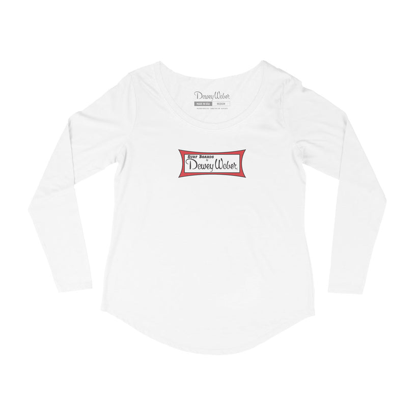 Women's White Classic Logo Long Sleeve T-Shirt