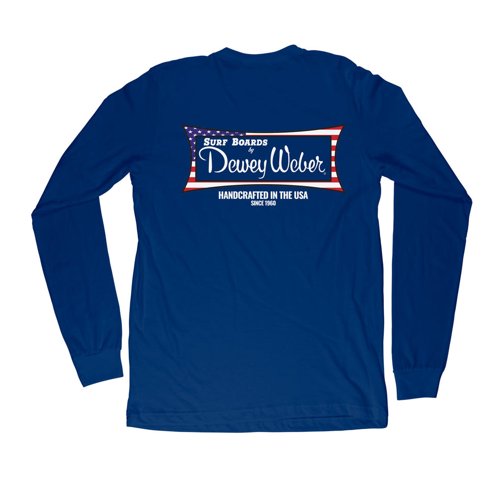 Navy USA Long Sleeve T Shirt