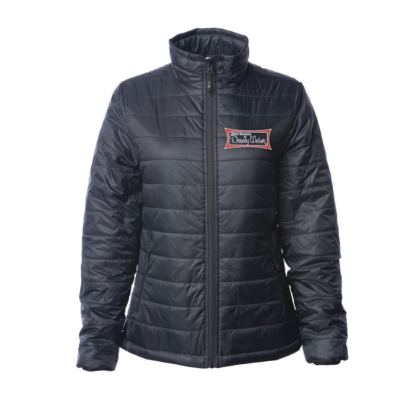 Women's Black Classic Logo Puffy Jacket