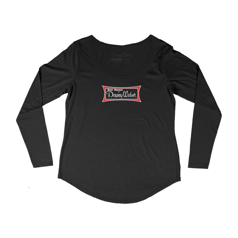 Women's Black Classic Logo Long Sleeve T-Shirt