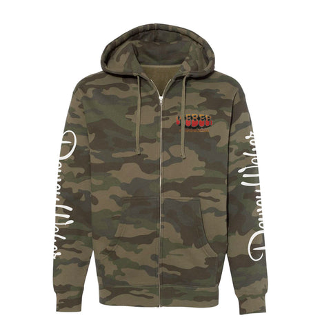 Camo 70s Logo Zip Hoodie