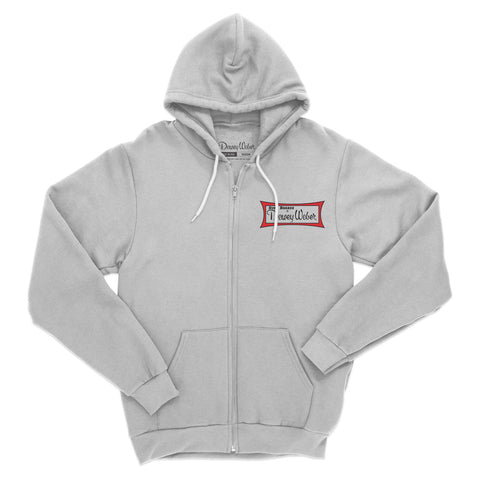 Grey Classic Logo Zip Hoodie